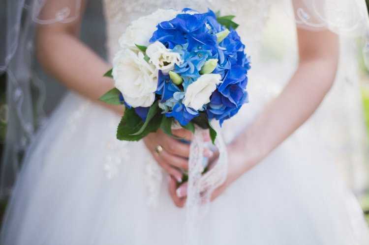 Организация свадьбы в бело-синем цвете