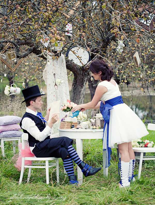 Безумно-сказочная свадьба в стиле «алиса в стране чудес» (фото)