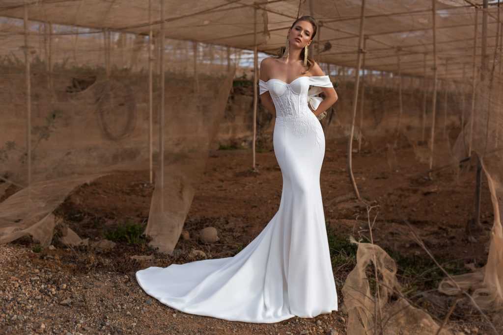 Свадебное платье рыбка (русалка) - кружевное, фото, со шлейфом