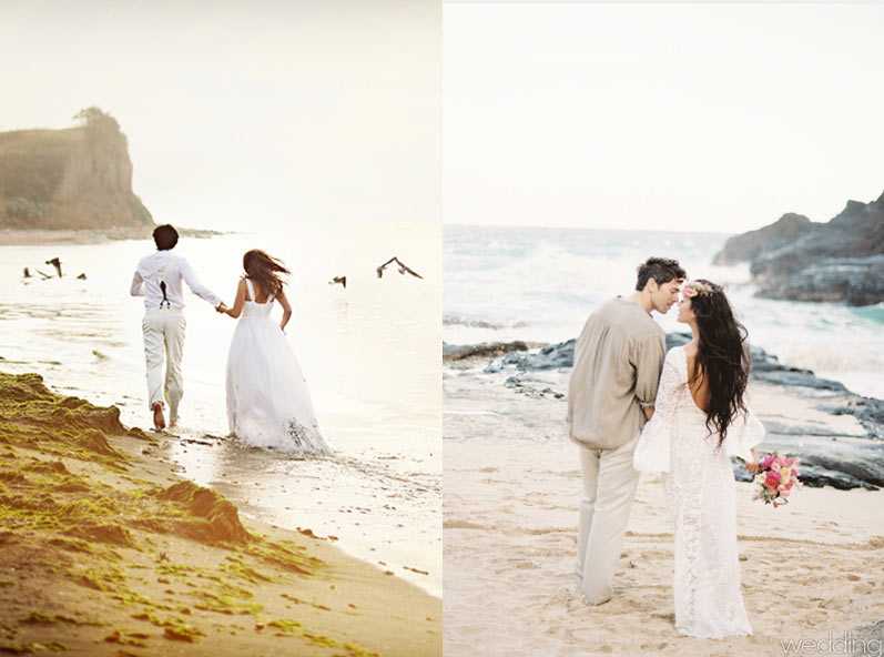 Свадебная фотосессия на море — как сделать красивые фото свадьбы на пляже?