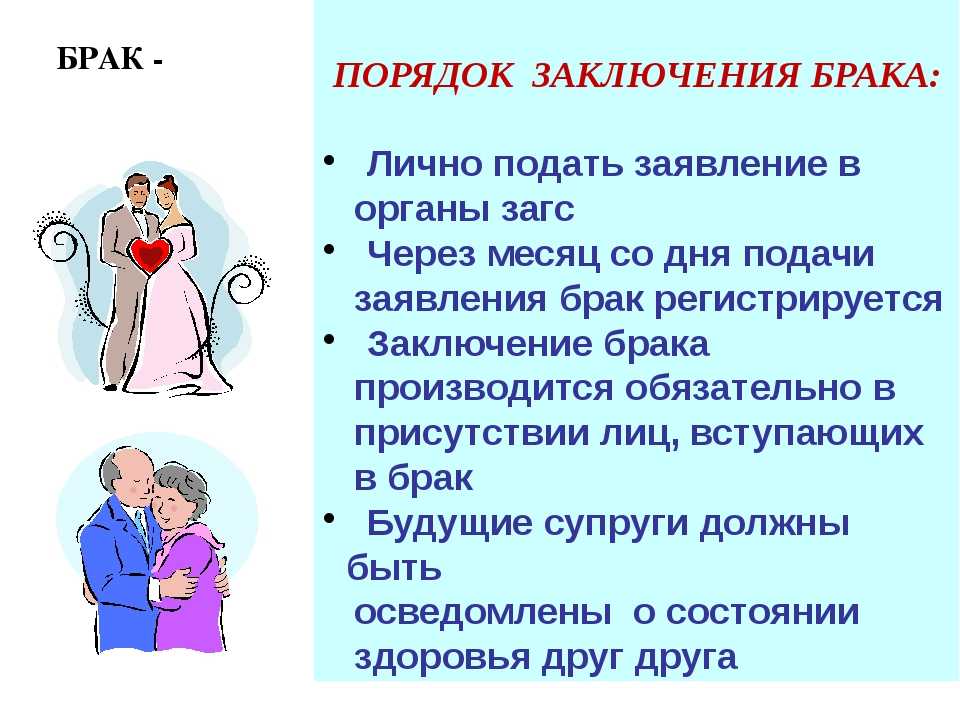 Государственная регистрация заключения брака в российской федерации