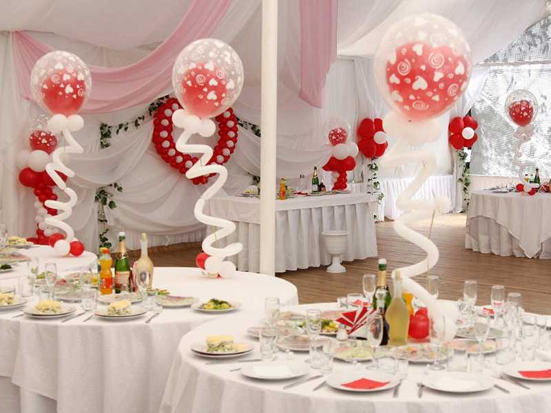 Украшение свадебного зала шарами: самые оригинальные идеи!