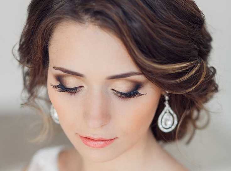 Красивый макияж на свадьбу на карие глаза для невест-брюнеток и блондинок – мастер-класс
