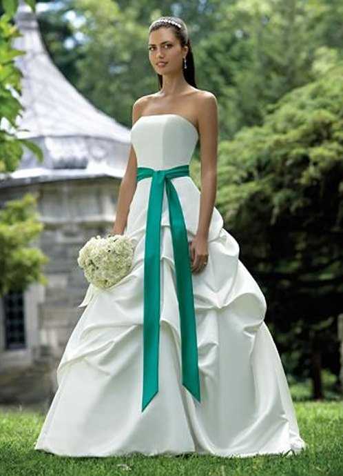 Платье для невесты в зеленом цвете: салатное, мятное, изумрудное