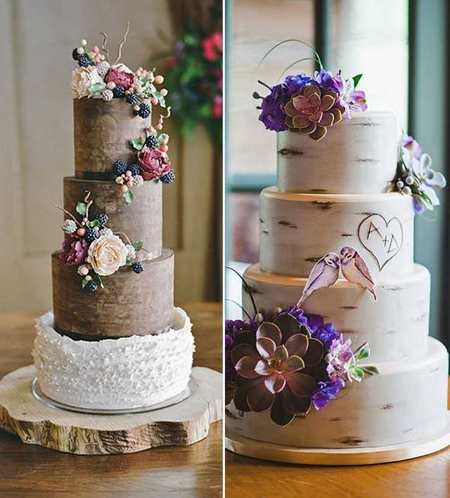 Необычные свадебные торты многоуровневые - конфетные из пирожных и с клубникой в шоколаде фото