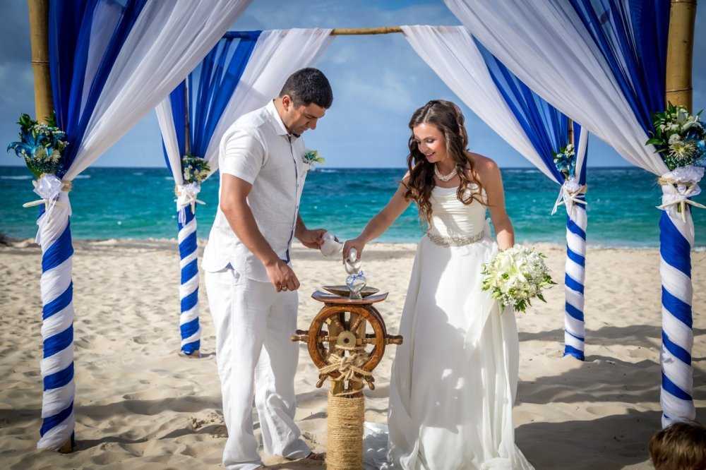 Правила оформления свадьбы в морском стиле