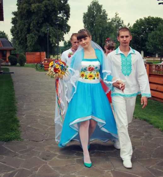 Свадебные платья с вышивкой в украинском стиле