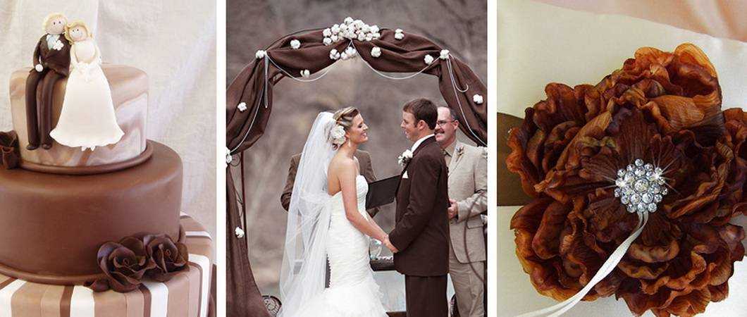 Шоколадная свадьба: фото и идеи оформления зала, пригласительных, кортежа, подбор нарядов, виды свадебного торта, конкурсы, развлечения, тематические вариации