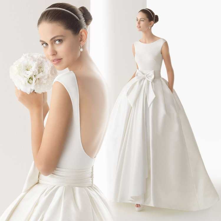 Атласные свадебные платья: фото и советы по выбору