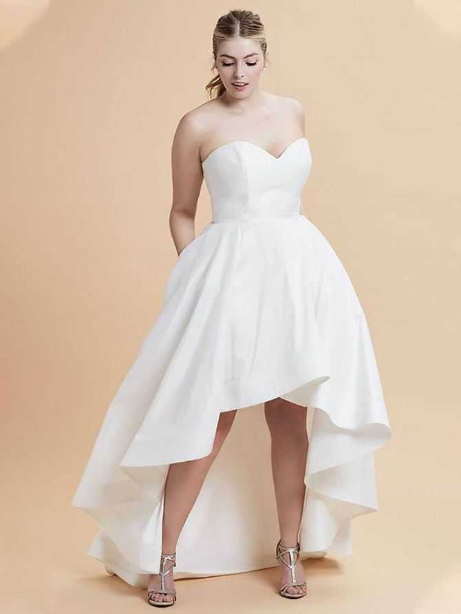 Короткие свадебные платья 2021: модные тенденции со шлейфом и кружевом для невест с фото + идеи беременным и полным