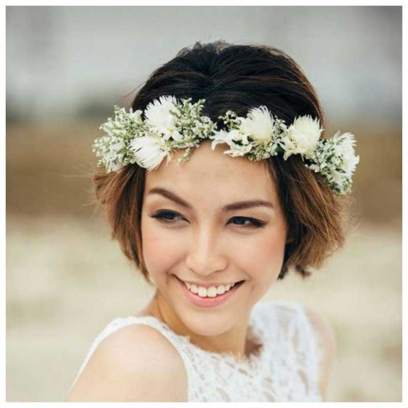 Свадебные прически с фатой на короткие волосы (44 фото): идеи укладки для невесты