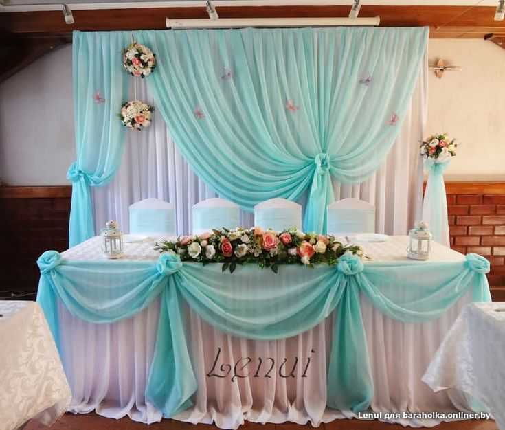 Оформление свадьбы в бирюзовом цвете — идеи украшения зала и столов