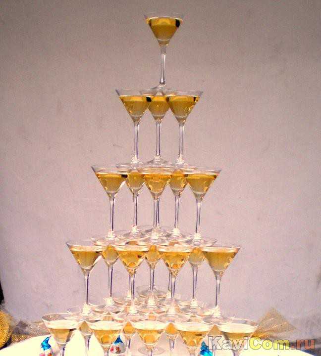 Пирамида из шампанского – как добавить оригинальности свадьбе