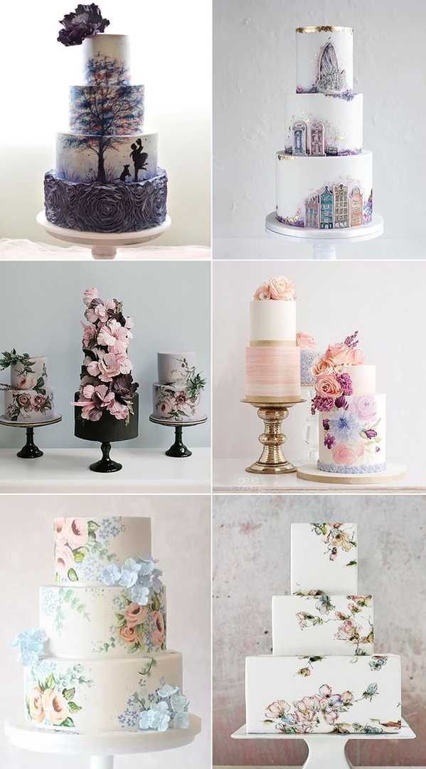 Квадратные и прямоугольные свадебные торты – необычные формы и яркие вкусы