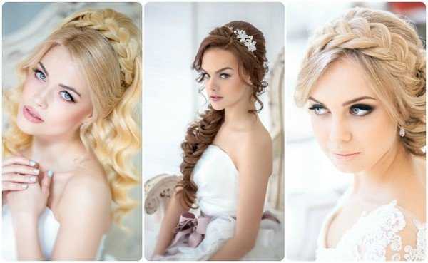 Свадебные прически с плетением и косами - фото