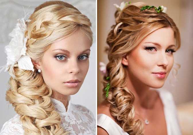 Свадебные прически с косами на длинные и средние и короткие волосы