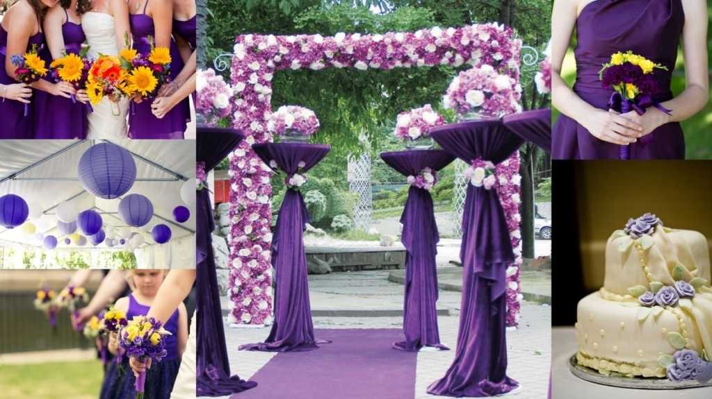 Легкость праздника: украшение зала на свадьбу в сиреневом цвете c фото примеров