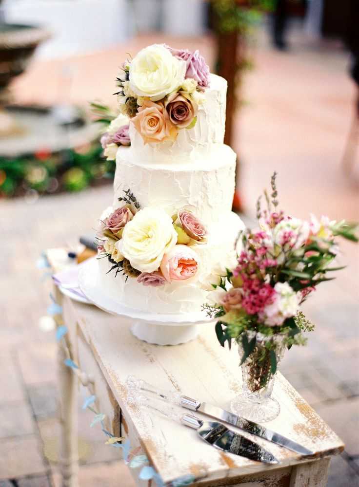 Свадебные торты с цветами - варианты декора и украшения с фото