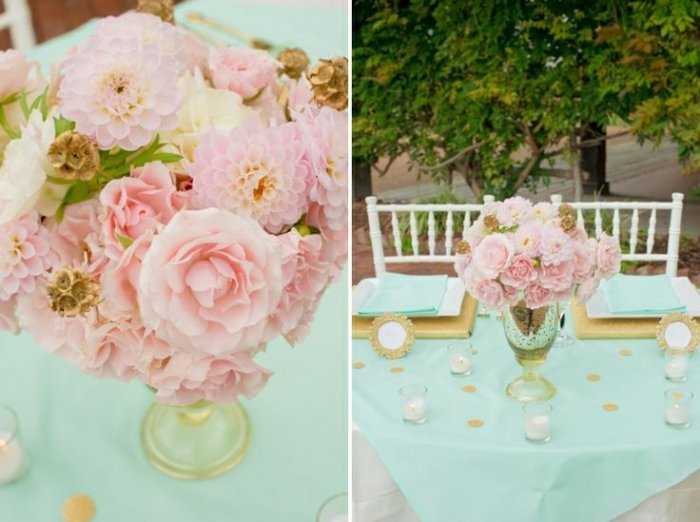 Нежная розовая свадьба: оформление зала и украшение других элементов