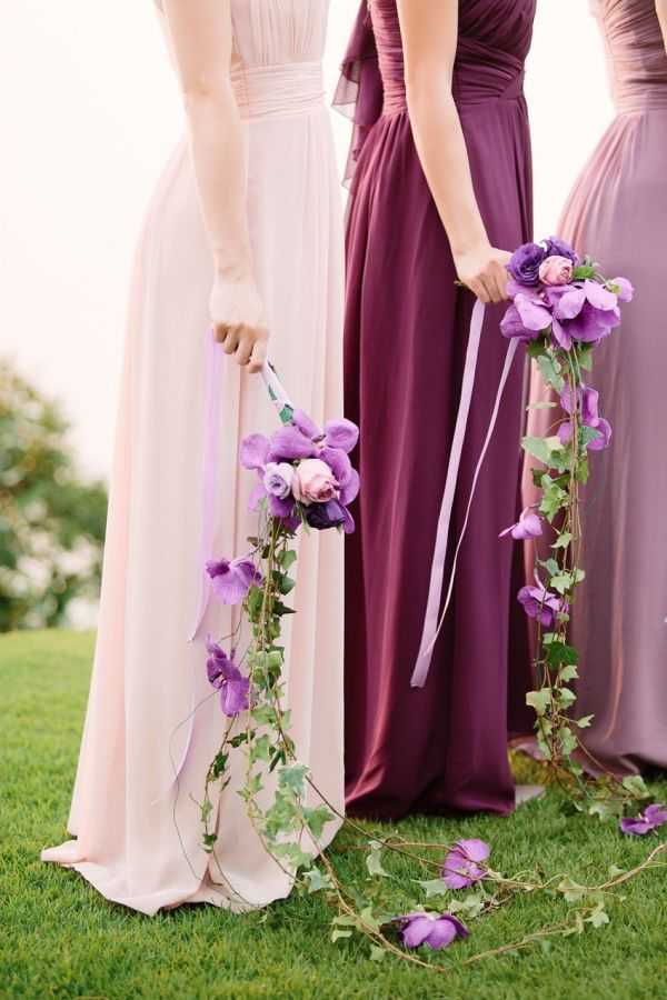 Свадьба в сиреневом цвете: оформление, украшения, платье