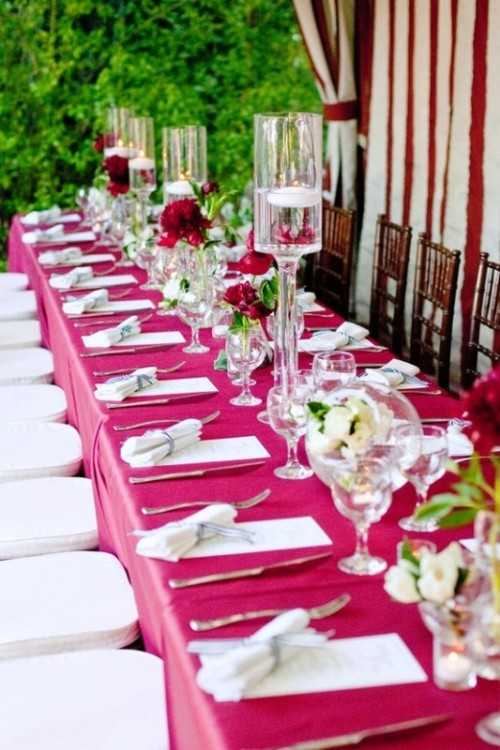 Малиновая свадьба — как стильно и красиво оформить свадьбу в малиновом цвете?