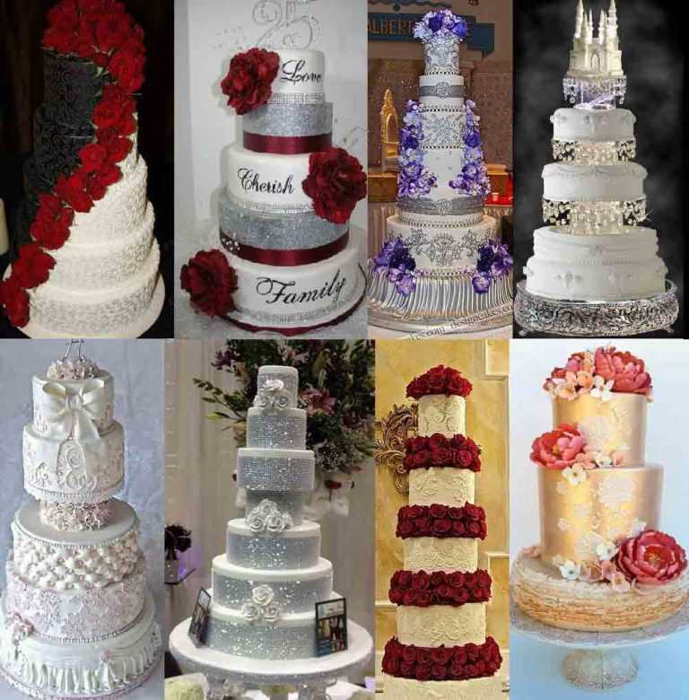 Свадебный торт с цветами (35 фото): украшение белого торта синими и красными цветами из мастики и фруктами на свадьбу