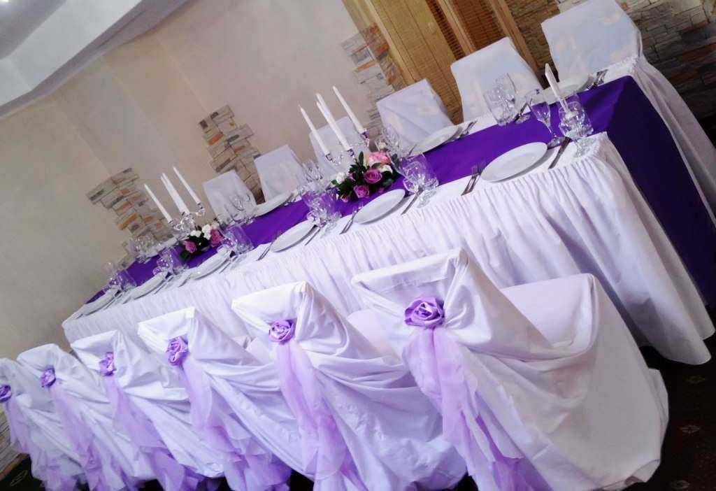 Украшение зала на свадьбу в фиолетовом цвете ?? в [2021] – трендовое оформление
