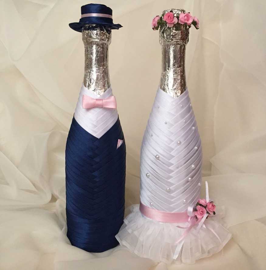 Декупаж бутылок на свадьбу – подробный мастер класс