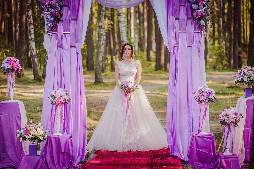 ᐉ лиловая свадьба - оформление зала, образ молодых, фотосессия - svadebniy-mir.su
