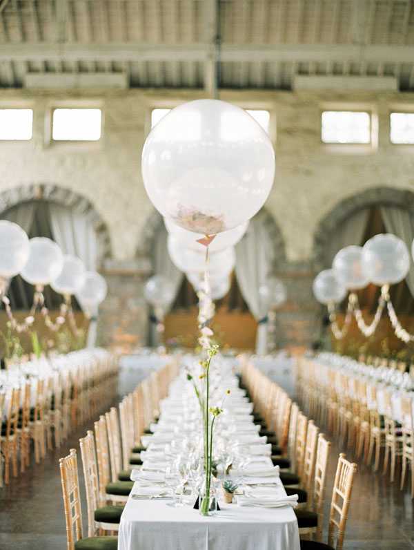 Украшение зала шарами на свадьбу фото