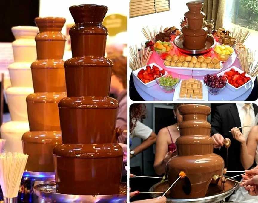 Шоколадный фонтан на свадьбу - какой лучше выбрать и где установить