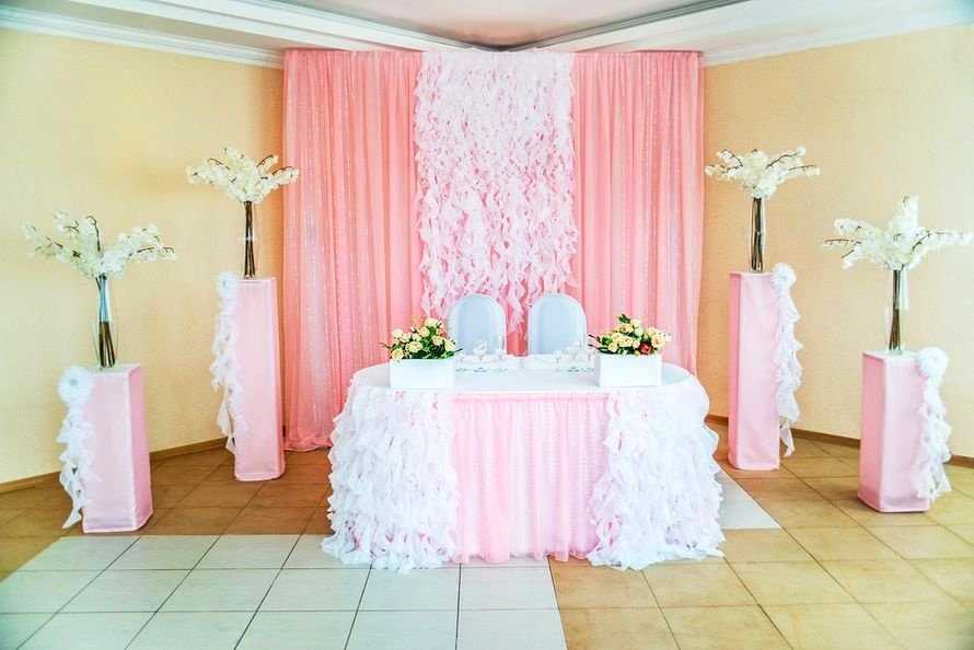 Оформление свадьбы в розовом цвете
