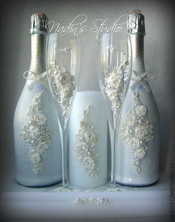 Оригинальные идеи оформления бутылок на свадьбу – украшаем шампанское своими руками