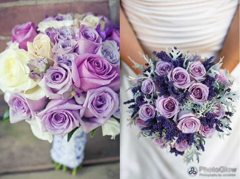Сиреневый букет невесты - из каких цветов лучше смотрится, фото