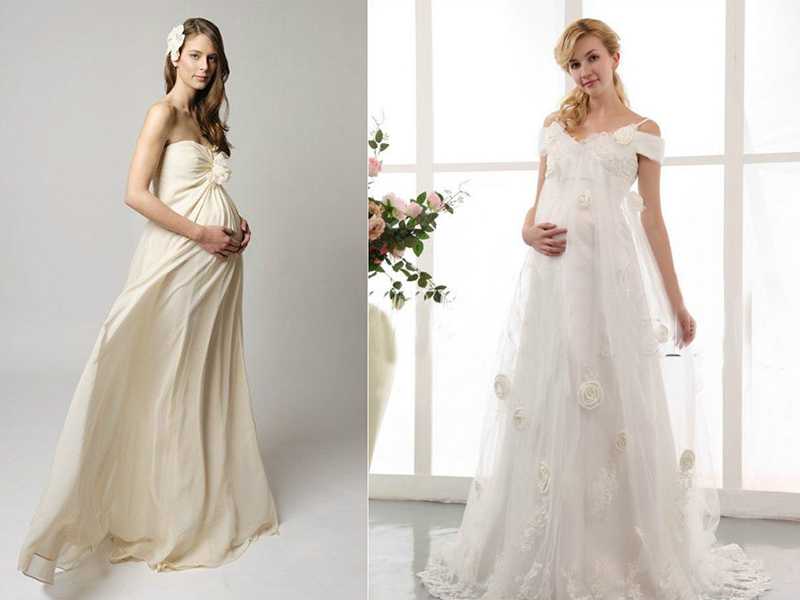 Платья для беременных: выбор платья для беременной невесты, модели платьев для беременных, фото