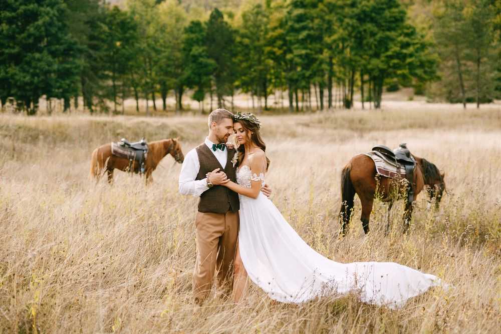 Свадебная фотосессия с лошадьми – идеи красивых снимков