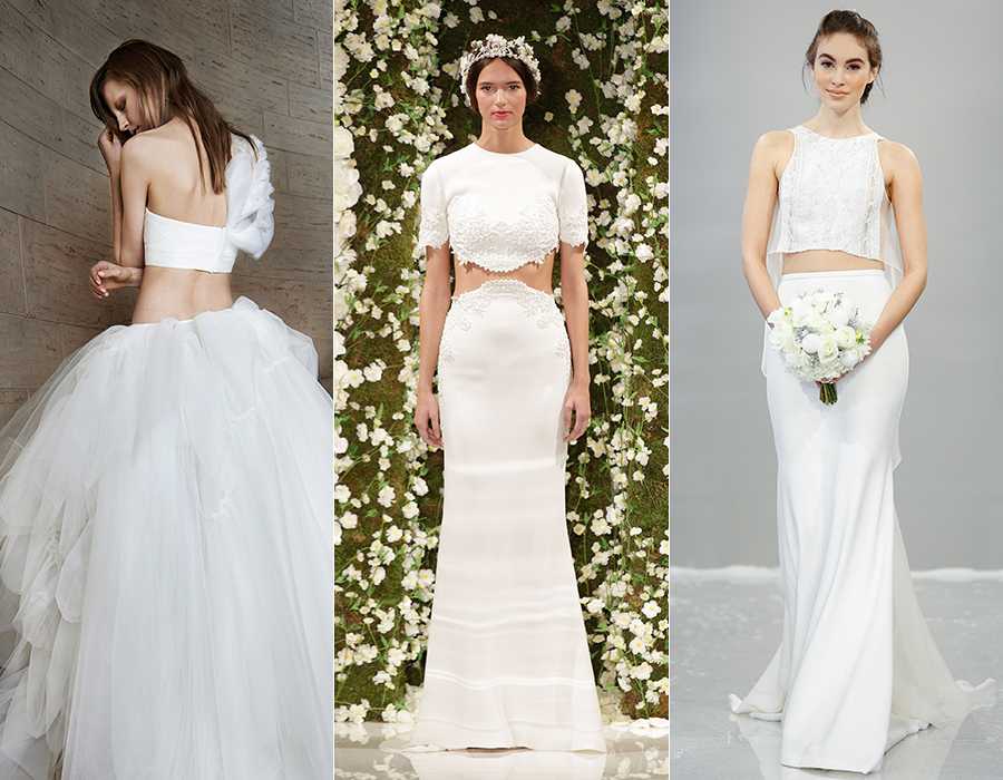 Свадебное платье кроп топ — новинка в мире моды