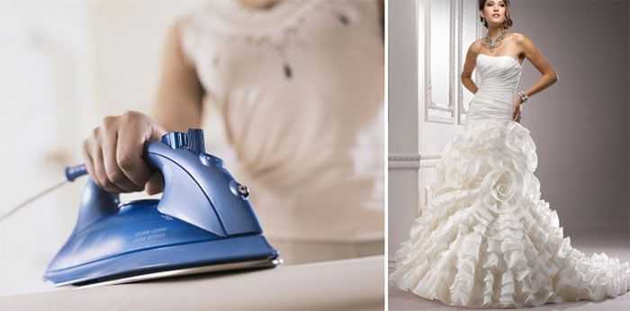 Как правильно отпарить свадебное платье
