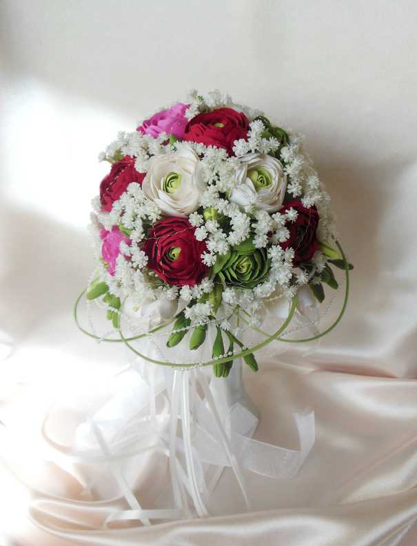 Букет невесты своими руками: свадебная композиция из различных цветов