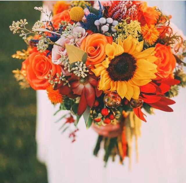 Осенний букет — украшение на вашей свадьбе