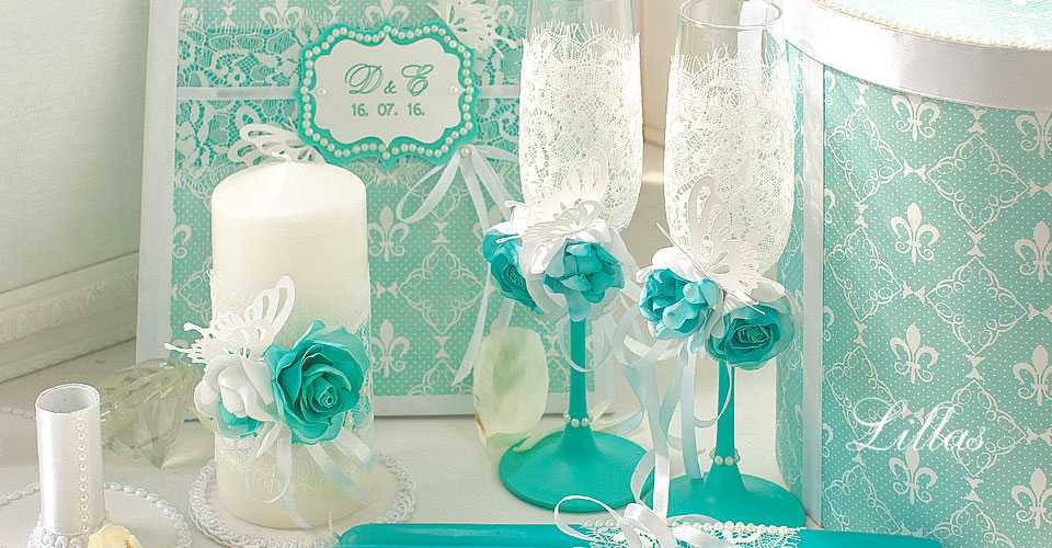 Свадьба в цвете тиффани: фото, оформление зала, образ невесты (тиффани и шоколад, лаванда, айвори)