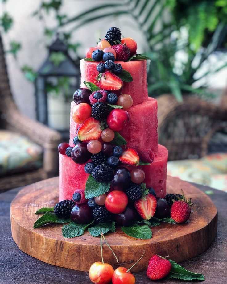 Как украсить торт в домашних условиях ягодами и фруктами