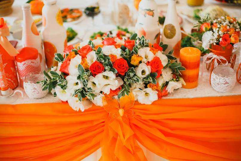 Оранжевая свадьба: как украсить и оформить