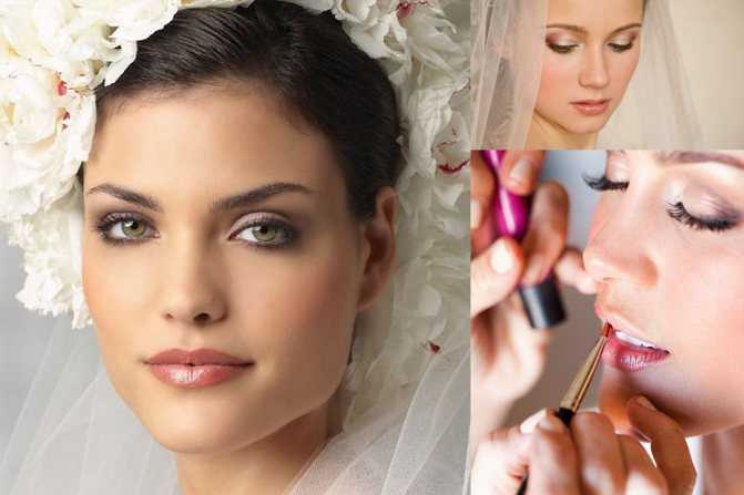 На фото пример красивого макияжа на свадьбу