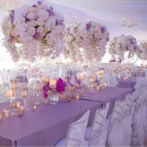 Фиолетовая свадьба оформление ? свадебного зала