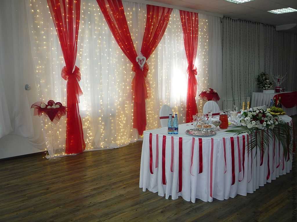 Варианты украшения зала на свадьбу