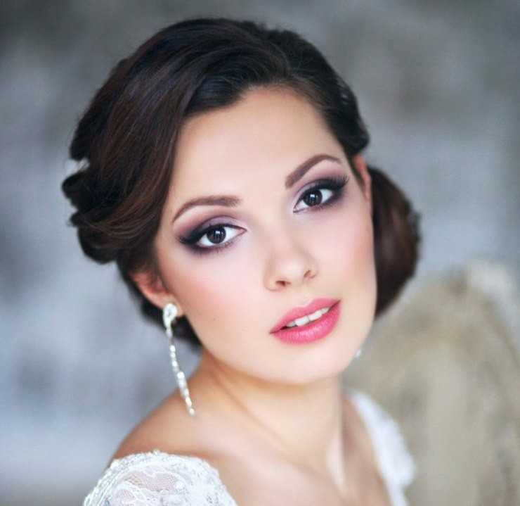 Свадебный макияж для карих глаз брюнеток: как наносить, фото и видео