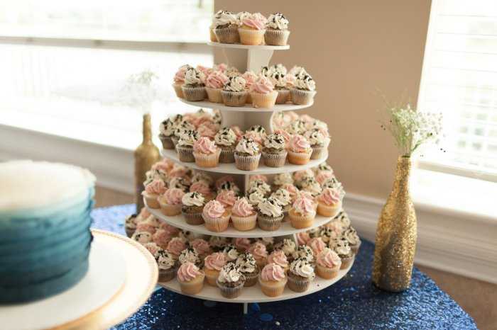 Порционный торт на свадьбу с капкейками, кексами, пирожными, маффинами – оригинальный десерт с мастикой, ягодами, кремом. свадебные кексы: стильно и вкусно