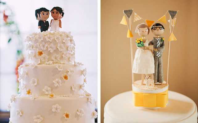 Как установить фигурку на свадебный торт