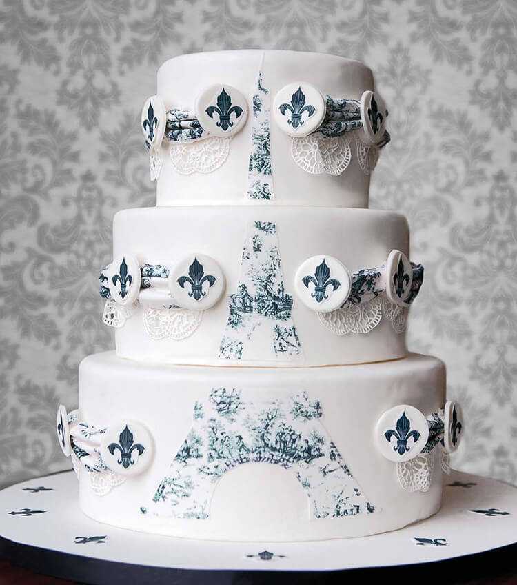 Свадебный торт в синем цвете: символика и интересные варианты